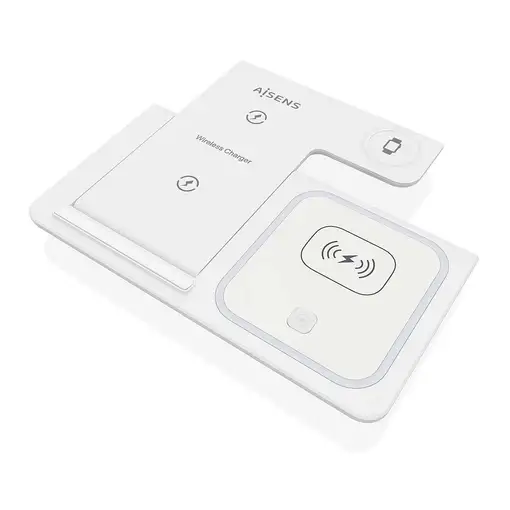 AISENS Cargador Inalambrico USB-C 3 En 1 De 15W Para Movil, Apple Watch, Ariculare
