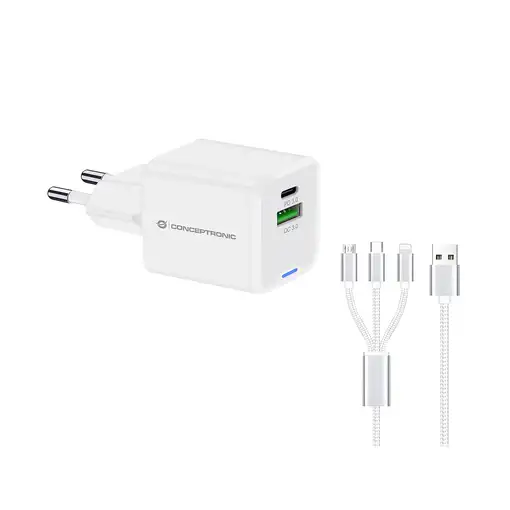 Conceptronic ALTHEA16W cargador de dispositivo móvil Universal Blanco Corriente al