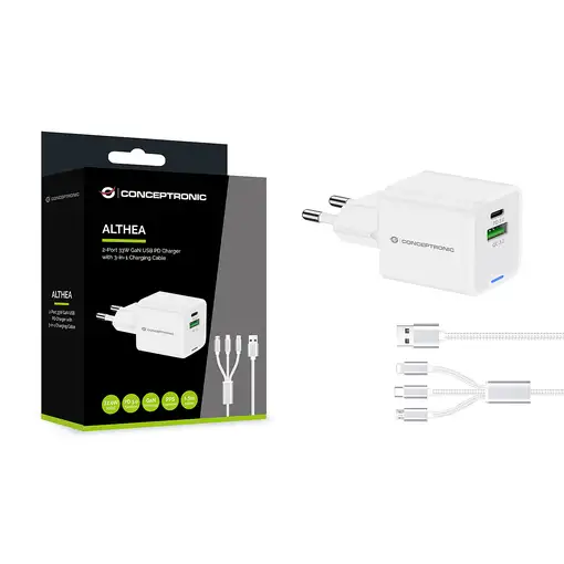 Conceptronic ALTHEA16W cargador de dispositivo móvil Universal Blanco Corriente al