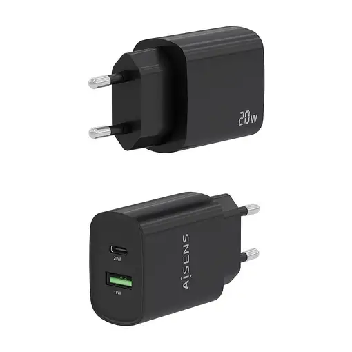 AISENS A110-0755 cargador de dispositivo móvil Universal Negro Corriente alterna C