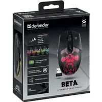 Defender Beta GM-707L ratón Juego mano derecha RF inalámbrico Óptico 1600 DPI
