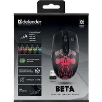 Defender Beta GM-707L ratón Juego mano derecha RF inalámbrico Óptico 1600 DPI