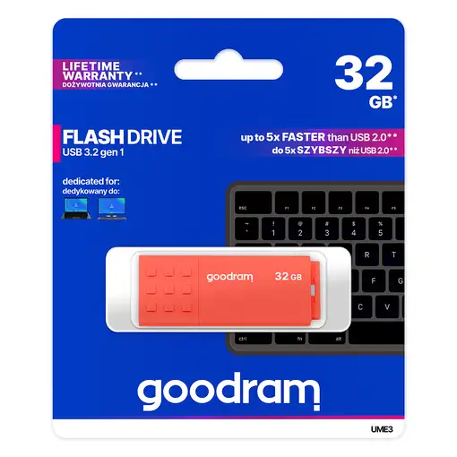 Goodram UME3 unidad flash USB 32 GB USB tipo A 3.2 Gen 1 (3.1 Gen 1) Naranja