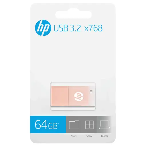 HP HPFD768K-64 unidad flash USB 64 GB USB tipo A 3.2 Gen 1 (3.1 Gen 1) Beige, Rosa