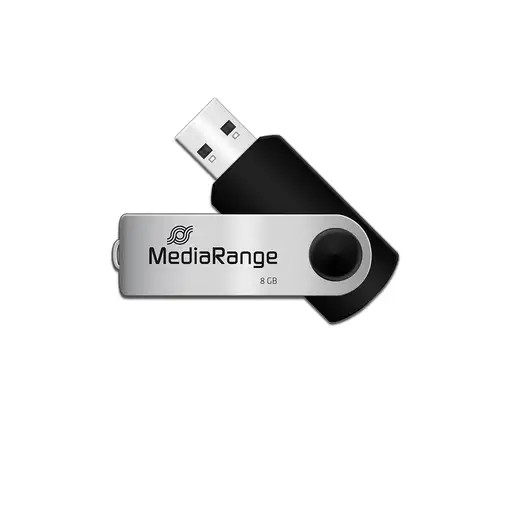 MediaRange MR908 unidad flash USB 8 GB USB Type-A / Micro-USB 2.0 Negro, Plata