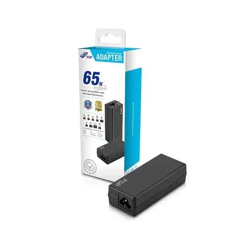 FSP NB PRO adaptador e inversor de corriente Interior 65 W Negro