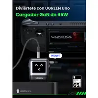 Ugreen Nexode RG 65W 3-Port GaN Ordenador portátil, Teléfono móvil, Portátil, Bate