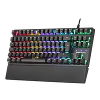 Mars Gaming MKXTKLBES, Teclado Mecánico Ultra-compacto TKL RGB, Reposamuñecas, Swi