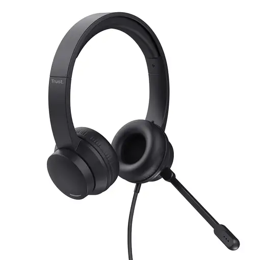 Trust HS-150 Auriculares Alámbrico Diadema Oficina/Centro de llamadas Negro
