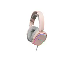 Mars Gaming MHAX Rosa, Auriculares Gaming RGB, Micrófono Extraíble, HiFi, Compatib