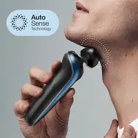 Braun Series 6 61-B1200s Máquina de afeitar de láminas Recortadora Negro, Azul