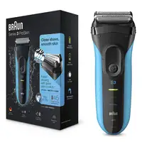 Braun Series 3 3010 Wet & Dry Máquina de afeitar de láminas Recortadora Negro, Azu