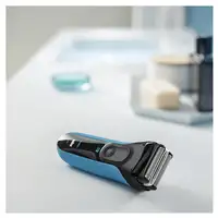 Braun Series 3 3010 Wet & Dry Máquina de afeitar de láminas Recortadora Negro, Azu