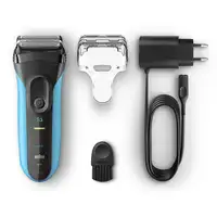 Braun Series 3 3010 Wet & Dry Máquina de afeitar de láminas Recortadora Negro, Azu