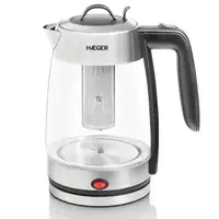 Haeger EK-22F.020A tetera eléctrica 1,8 L 2200 W Gris, Transparente