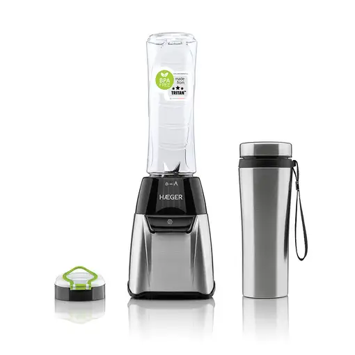 Haeger LQ-350.008A licuadora 0,6 L Licuadora de vaso 350 W Negro, Acero inoxidable