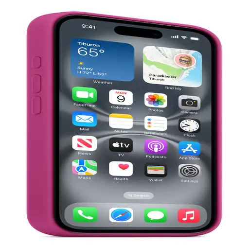 Apple Funda de silicona con MagSafe para el iPhone 16 - Fucsia