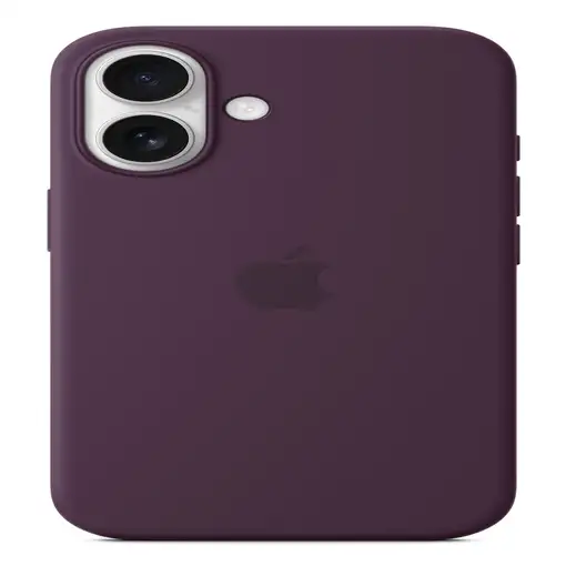 Apple Funda de silicona con MagSafe para el iPhone 16 - Ciruela