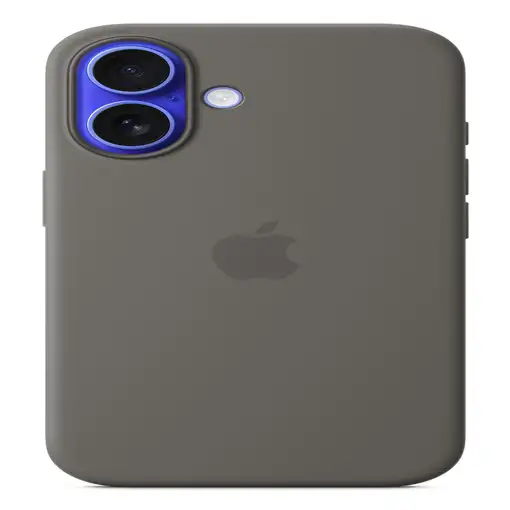 Apple Funda de silicona con MagSafe para el iPhone 16 - Gris piedra