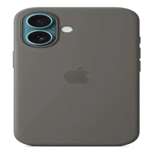 Apple Funda de silicona con MagSafe para el iPhone 16 - Gris piedra