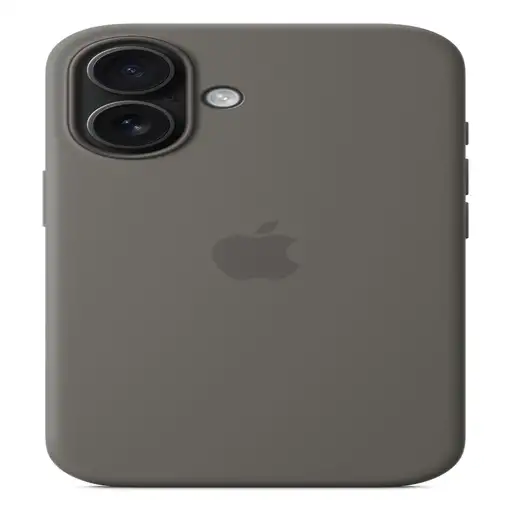 Apple Funda de silicona con MagSafe para el iPhone 16 - Gris piedra