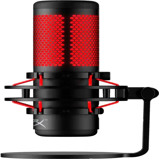 Micrófono USB HyperX QuadCast (negro-rojo) - iluminación roja