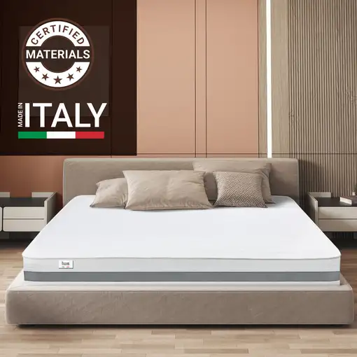 The White Stone Colchón Basic Matrimonial 160x220 Memory|H25 cm|M. in Italy