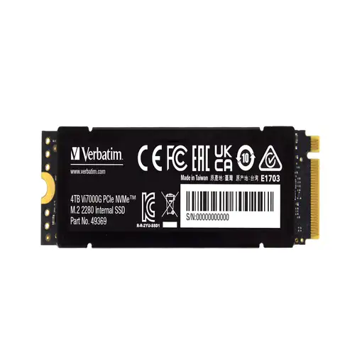 Verbatim Vi7000G 4 TB M.2 PCI Express 4.0 NVMe
