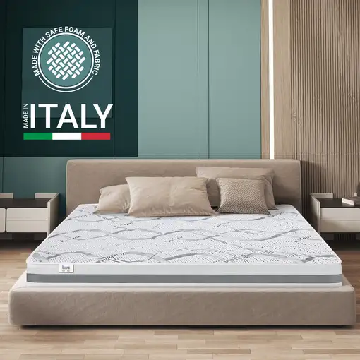 The White Stone Colchón Carbon de plaza y media 120x180 Memory|H16cm|M. in Italy