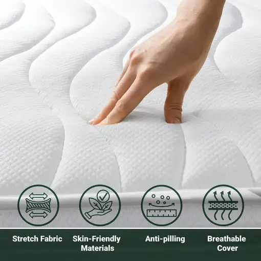 The White Stone Colchón Basic Individual 75x210 Memory|H16 cm|M. in Italy