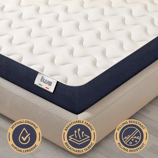 The White Stone Colchón ESSENTIAL 135 X 190 Waterfoam  30CM made in Italy