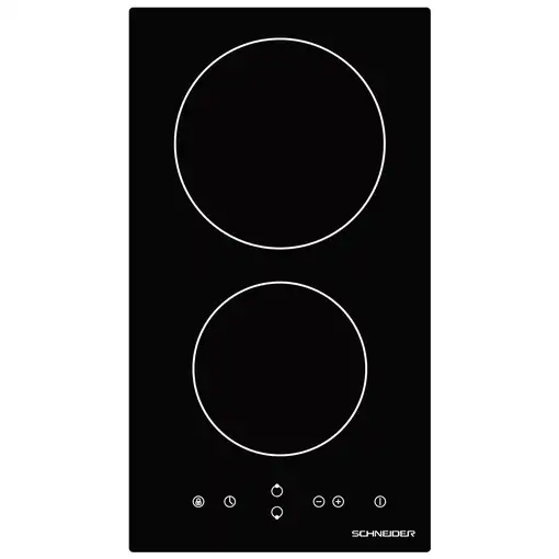 SCHNEIDER Placa Vitrocerámica dominó, 2 zonas de cocción, 30 cm, 3000 W integrable