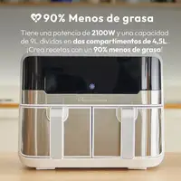 MasterPro Rocket Duo 900 Freidorade aire Color Blanco, Pantalla LED Táctil