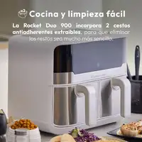MasterPro Rocket Duo 900 Freidorade aire Color Blanco, Pantalla LED Táctil