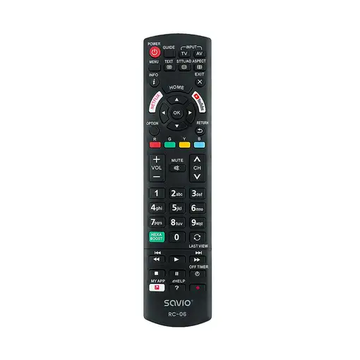 Savio RC-06 do TV Panasonic mando a distancia IR inalámbrico Botones
