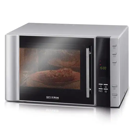 Severin MW 7775 microondas Negro, Plata Microondas con grill Encimera 30 L 900 W
