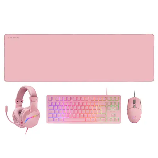 Mars Gaming MCP-RGB3, Pack Gaming Teclado Fixed RGB + Ratón Gaming RGB Flow 3200 D
