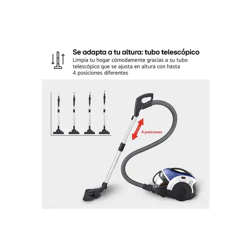 LG VK8506NHAC aspiradora 1,2 L Secar 650 W Sin bolsa