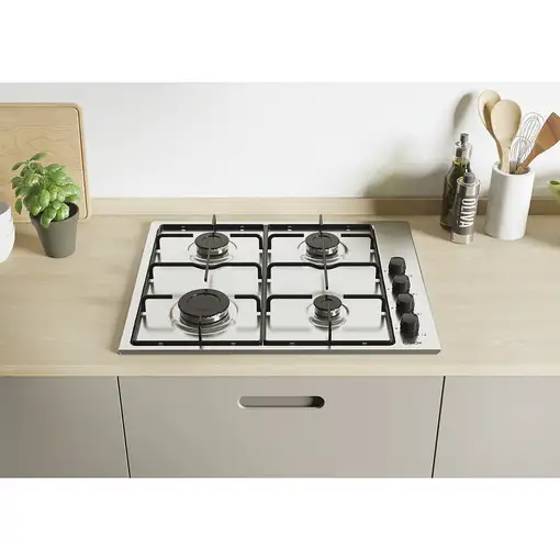 Candy Smart CHW6LBX/4U Acero inoxidable Integrado 60 cm Encimera de gas 4 zona(s)