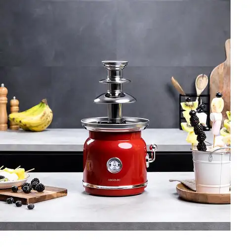 Cecotec 08020 chocolateras Rojo, Acero inoxidable 90 W 350 g
