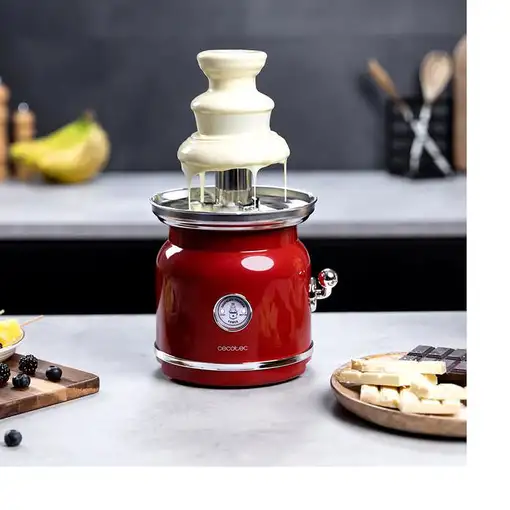 Cecotec 08020 chocolateras Rojo, Acero inoxidable 90 W 350 g