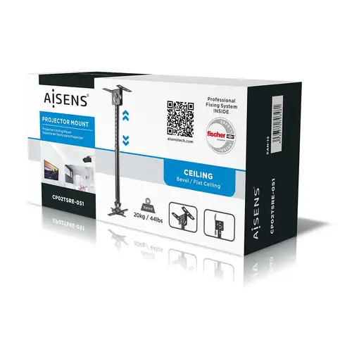 AISENS CP02TSRE-051 montaje para projector Techo Negro