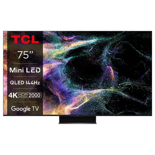 TCL C84 75C845 Televisor 190,5 cm (75") 4K Ultra HD Smart TV Wifi Negro 2000 cd /