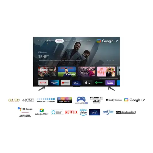 TCL C64 75C649 Televisor 190,5 cm (75") 4K Ultra HD Smart TV Wifi Titanio