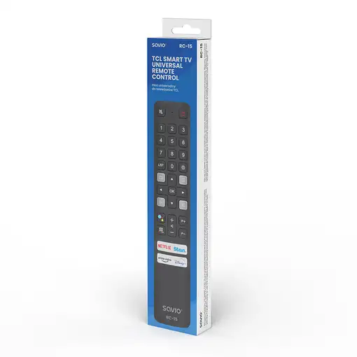 Savio RC-15 universal remote control/replacement for TCL SMART TV mando a distanci