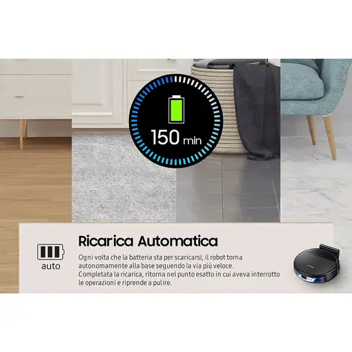 Samsung VR05R5050WK 0,2 L Sin bolsa Negro