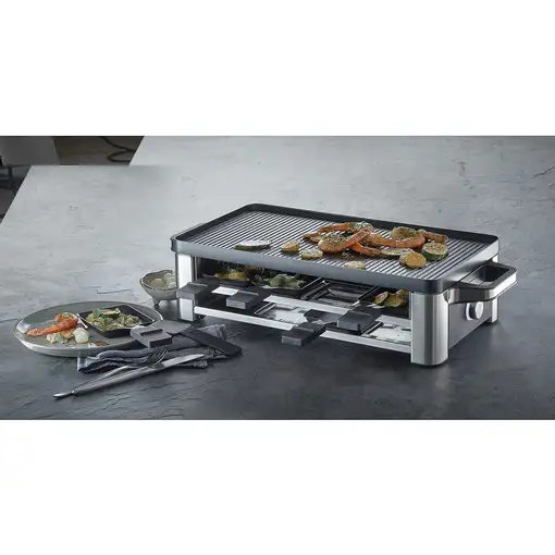 WMF Lono 0415040011 parrilla de interior 8 personas(s) 1500 W Negro, Cromo