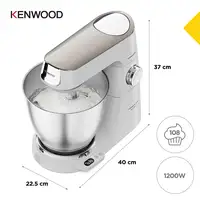 Kenwood Titanium Chef Baker XL robot de cocina 1200 W 7 L Blanco Balanza integrada