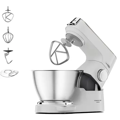 Kenwood Titanium Chef Baker robot de cocina 1200 W 5 L Plata Balanza integrada