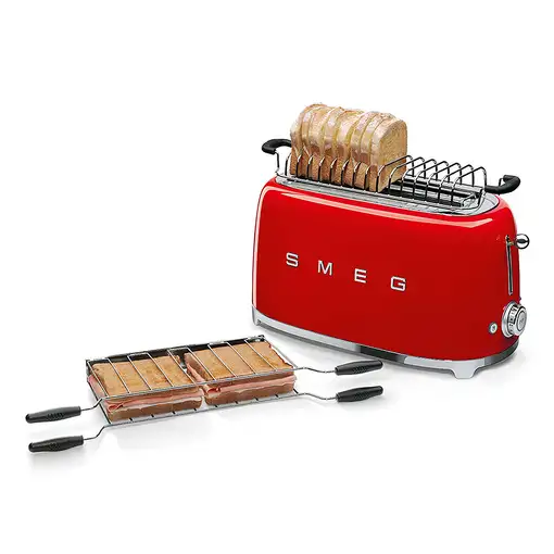 Smeg TSF02RDEU tostadora 6 4 rebanada(s) 1500 W Rojo